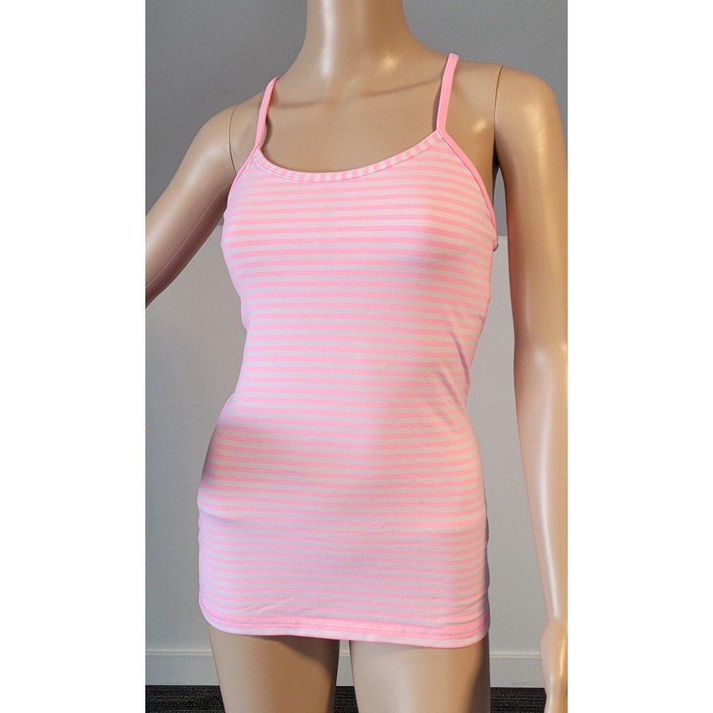 Lululemon Power Y Tank Top‎ Womens Size 6 Striped Racerback Padded